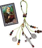 St Benedict Medals door hanger with beads, crucifix, prayer cards, and home blessing decor for Catholic protection and house gift set